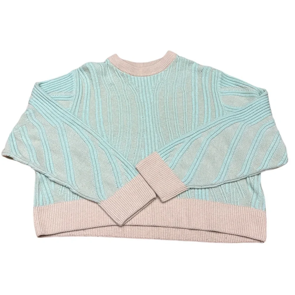 Nike Yoga Luxe Wool blend cover up knit crew neck sweater sz L
